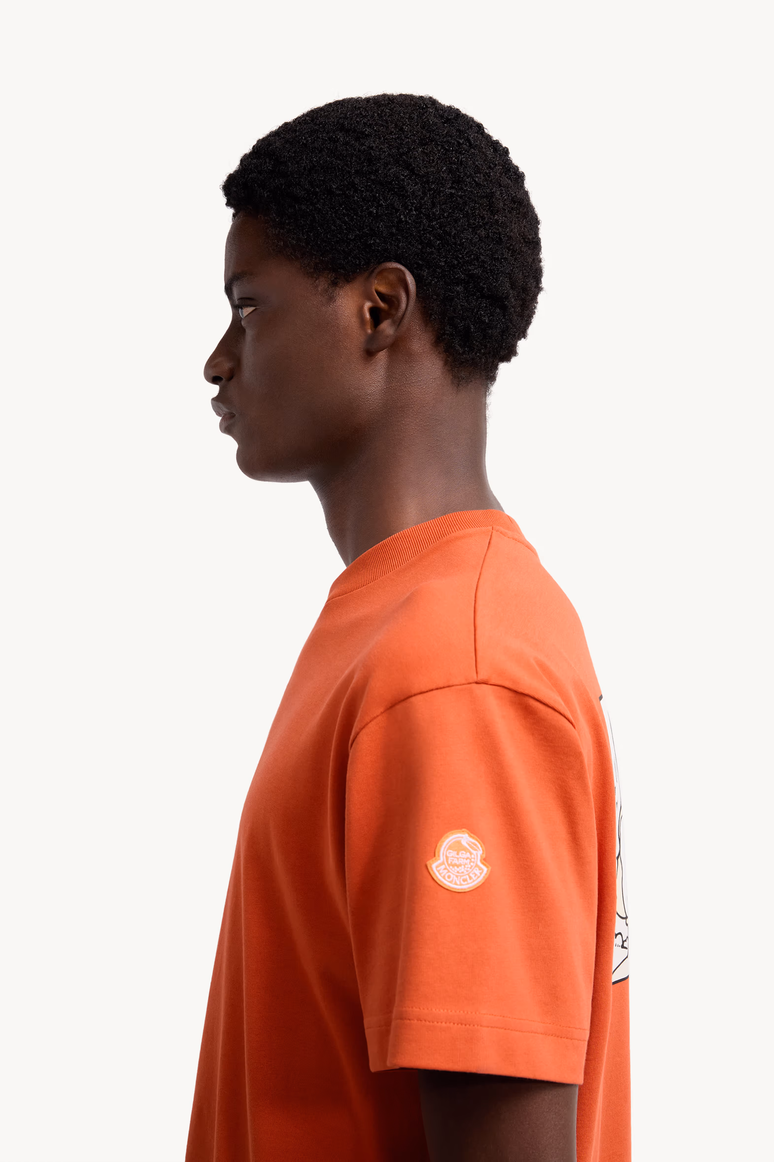 Camiseta de algodón Moncler x Gilga Farm Designed by Donald Glover Hombre Naranja Moncler 4